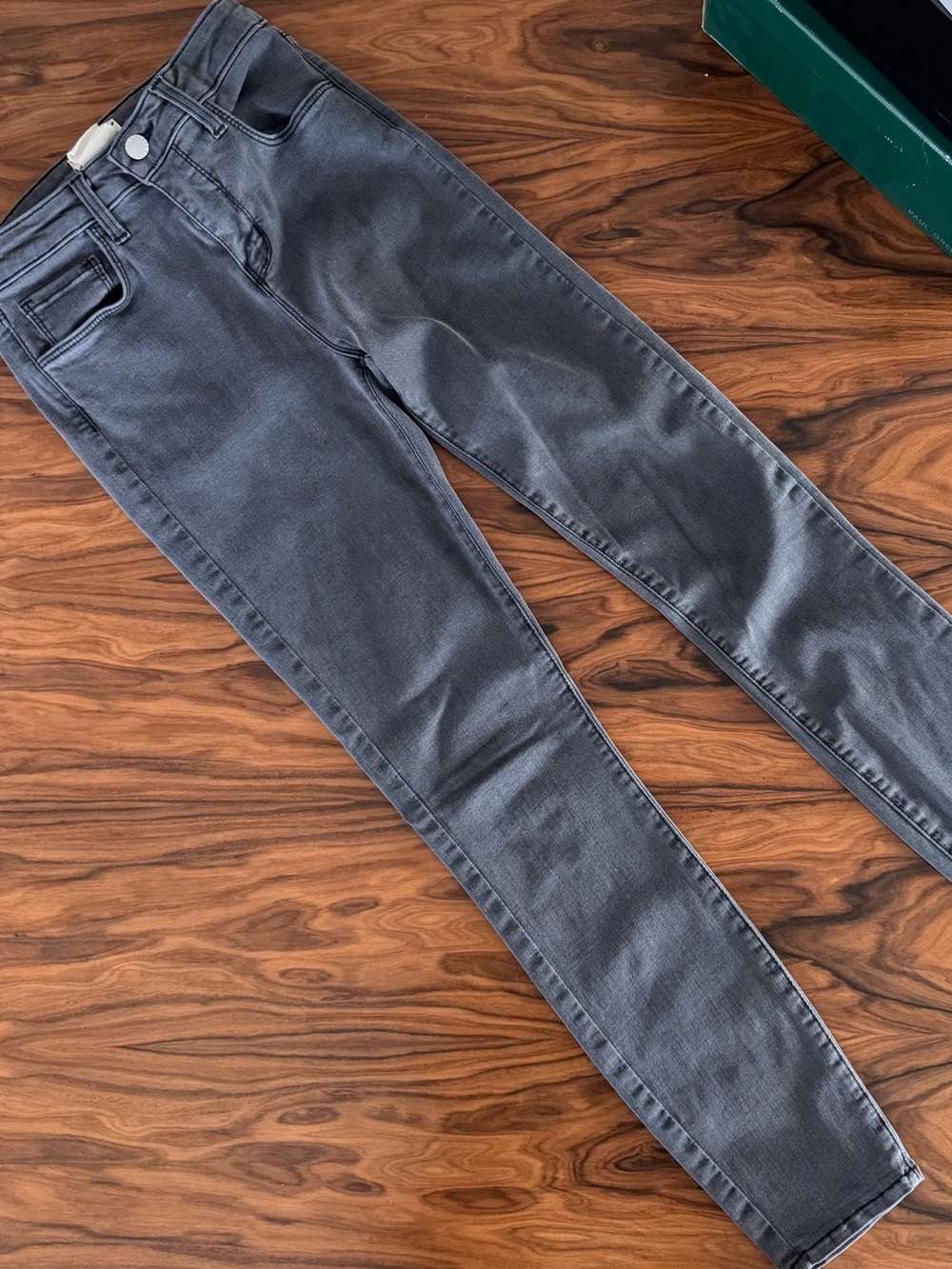 L’AGENCE Margot High Rise Skinny Jeans Cast Iron Gray Wash Size 24